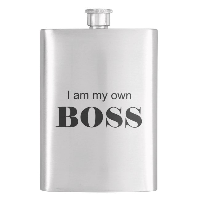 Ich bin mein eigener Boss! Flachmann (Vorderseite)