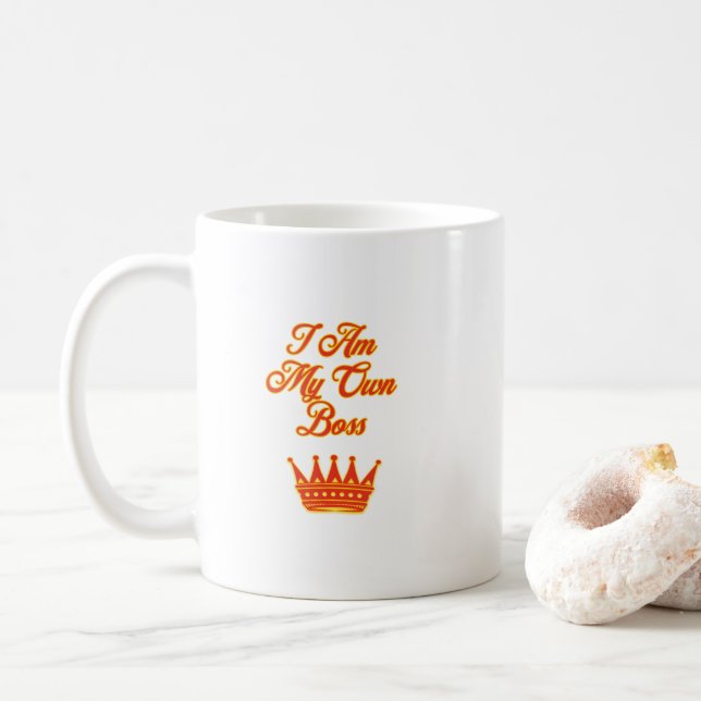 Ich bin mein eigener Chef Kaffeetasse (Mit Donut)