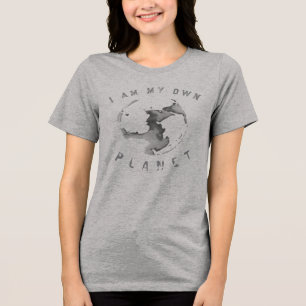 "Ich bin mein eigener Planet" Philosophische Psych Tri-Blend Shirt