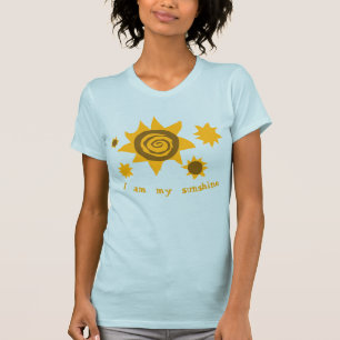 Ich bin meine gelb-braune Blume Sun Blue Sky T-Shirt