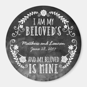 Ich bin meine geliebte, hochzeitliche schwarze Was Magnet