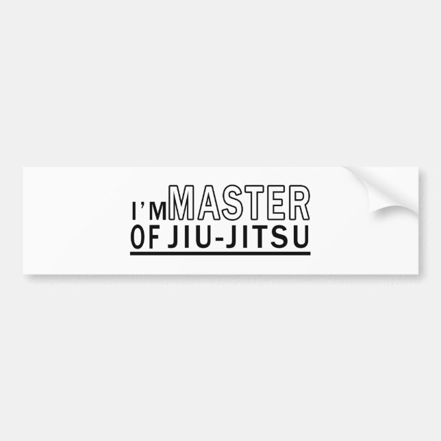 Ich bin Meister von Jiu-Jitsu Autoaufkleber (Vorne)