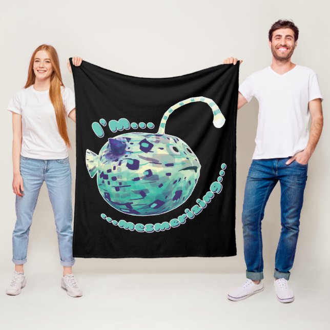 Ich bin Mesmerisierend... Der Puffer-Lampe-Fisch r Fleecedecke (Beispiel)
