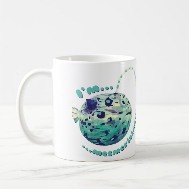 Ich bin Mesmerisierend... Der Puffer-Lampe-Fisch r Kaffeetasse (Links)