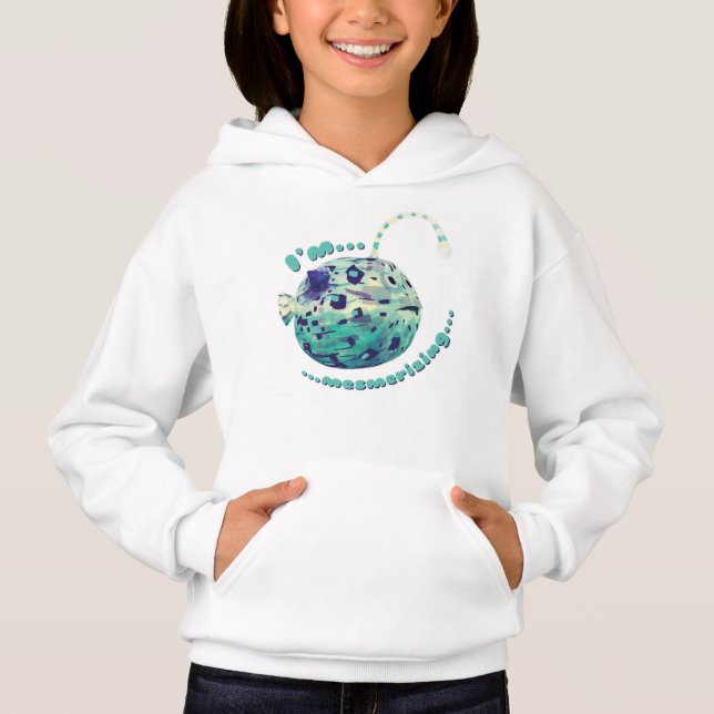 "Ich bin Mesmerisierend..." Die Puffer-Lampe-Fisch Hoodie (Vorderseite)