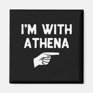 Ich bin mit Athena lustigem Halloween-Passform-Kos Magnet