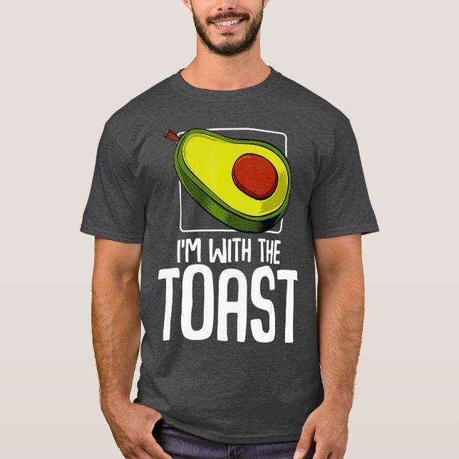 Ich bin mit Avocado Paare Matching Funny Beängstig T-Shirt (Vorderseite)