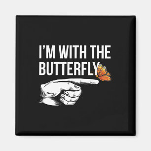 Ich bin mit Butterfly Party Matching Paare Hallowe Magnet