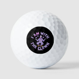 Ich bin mit Clown-Creepy & Funny Halloween Golfball