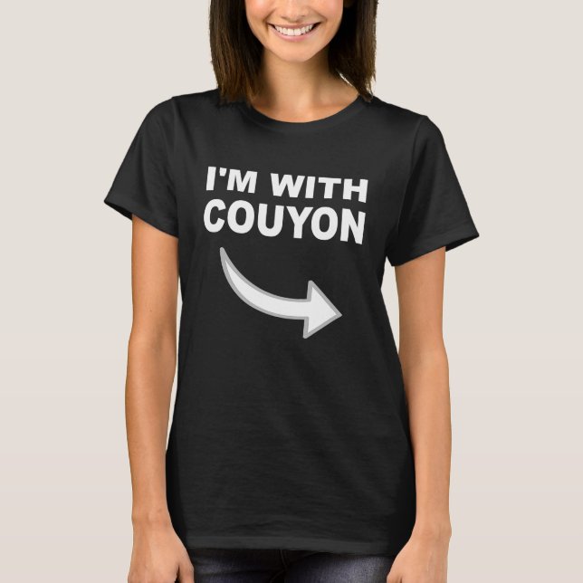 Ich bin mit Couyon für Cajun Couple T-Shirt (Vorderseite)