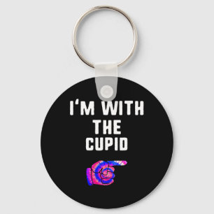Ich bin mit Cupid Gefärbte Krawatte Halloween Matc Schlüsselanhänger