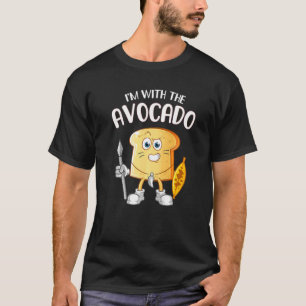 Ich bin mit dem Avocado-Toast-Halloween-Kostüm T-Shirt