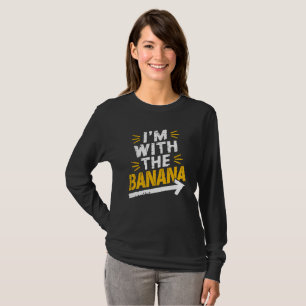 Ich bin mit dem Bananen-Kostüm-Paar T-Shirt