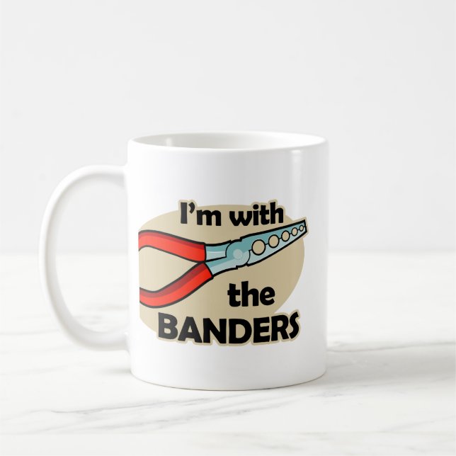 Ich bin mit dem Banders Tasse (Links)