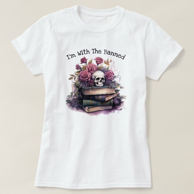 Ich bin mit dem Banned, Book Lover T-Shirt (Design vorne)