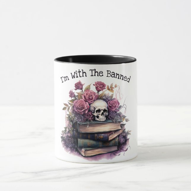 Ich bin mit dem Banned, Book Lover Tasse (Zentrum)