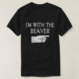 Ich bin mit dem Biber-Funny-Paar-Halloween-Kostüm T-Shirt