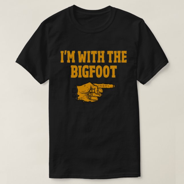 Ich bin mit dem Bigfoot Funny Couple Halloween T-Shirt (Design vorne)