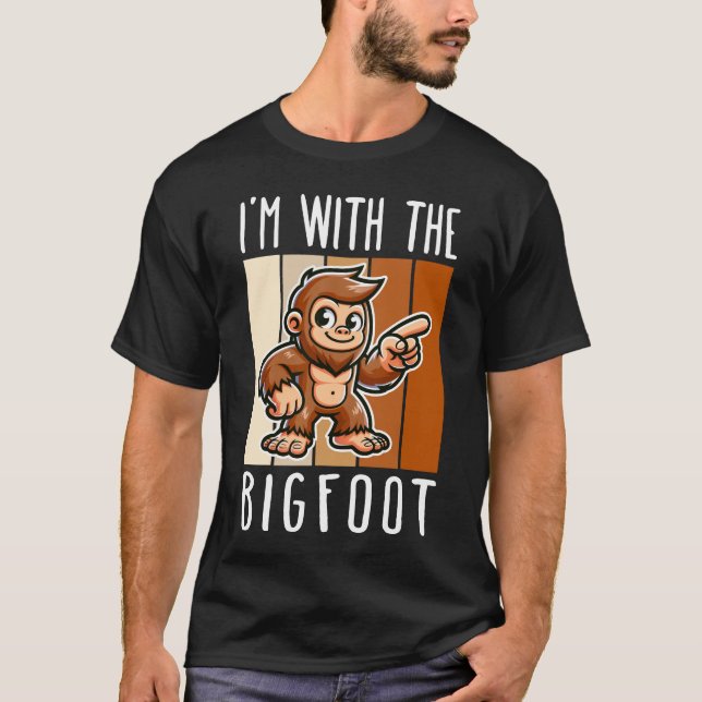 Ich bin mit dem Bigfoot T-Shirt (Vorderseite)