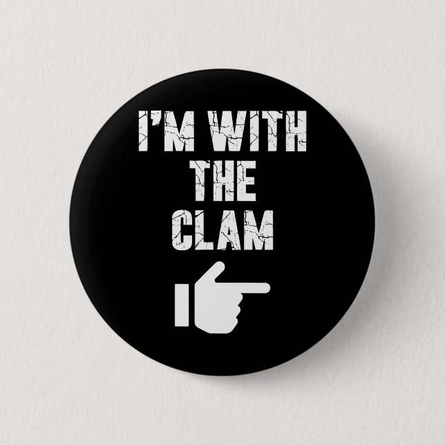 Ich bin mit dem Clam Fun Easy Playful Halloween Co Button (Vorderseite)