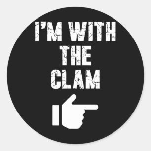 Ich bin mit dem Clam Fun Easy Playful Halloween Co Runder Aufkleber