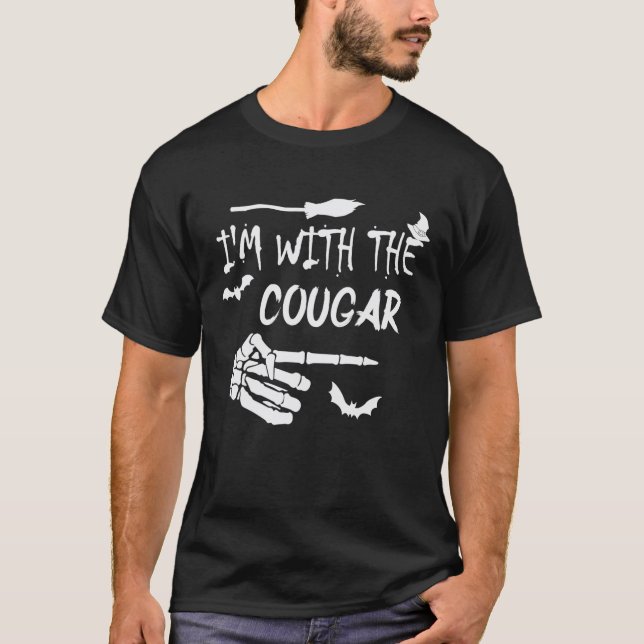Ich bin mit dem Cougar-Matching-Cougar-Kostüm-Hall T-Shirt (Vorderseite)