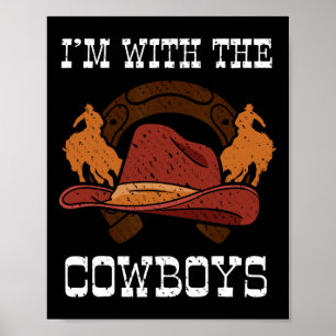 Ich bin mit dem Cowboy Racing Horseck Reitsport Poster