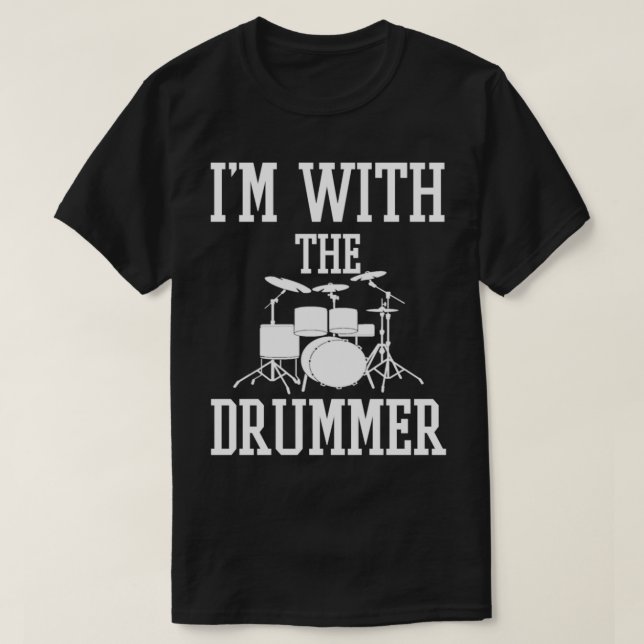 Ich bin mit dem Drummer-lustigen Drummer T-Shirt (Design vorne)