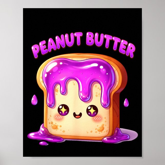 Ich bin mit dem Erdnussbutter lustigen passenden P Poster (Vorne)