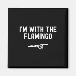 Ich bin mit dem Flamingo lustigen Halloween Spooky Magnet