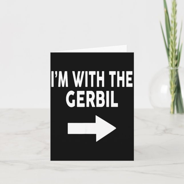 Ich bin mit dem Halloween-Gerbil von The Gerbil Karte (Vorderseite)