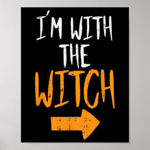 Ich bin mit dem Hexenwitschern Halloween-Matching- Poster