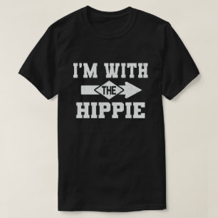Ich bin mit dem Hippie Funny Couple Halloween-Kost T-Shirt