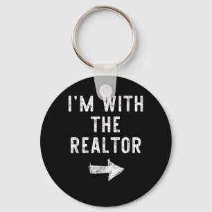 Ich bin mit dem Immobilienmakler Lustiges Hallowee Schlüsselanhänger