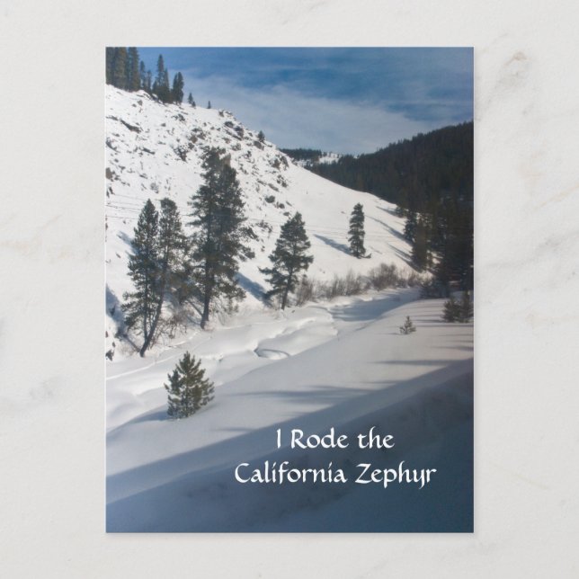 Ich bin mit dem kalifornischen Zephyr gefahren Postkarte (Vorderseite)