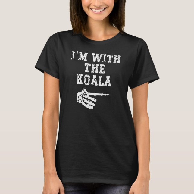 Ich bin mit dem Koala Point Matching Couples Hallo T-Shirt (Vorderseite)