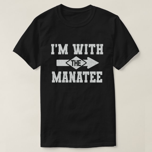 Ich bin mit dem Manatee Funny Couple Halloween T-Shirt (Design vorne)