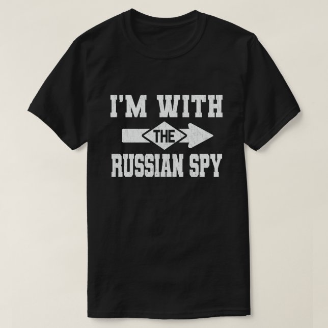 Ich bin mit dem russischen Spionenpaar T-Shirt (Design vorne)