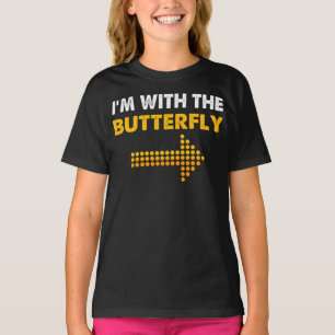 Ich bin mit dem Schmetterlingskasten Halloween-Paa T-Shirt