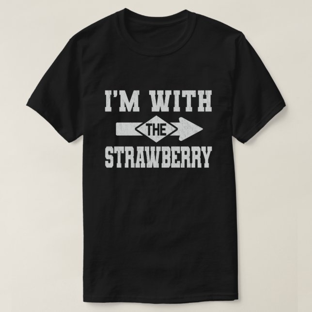 Ich bin mit dem Strawberry Funny Halloween T-Shirt (Design vorne)