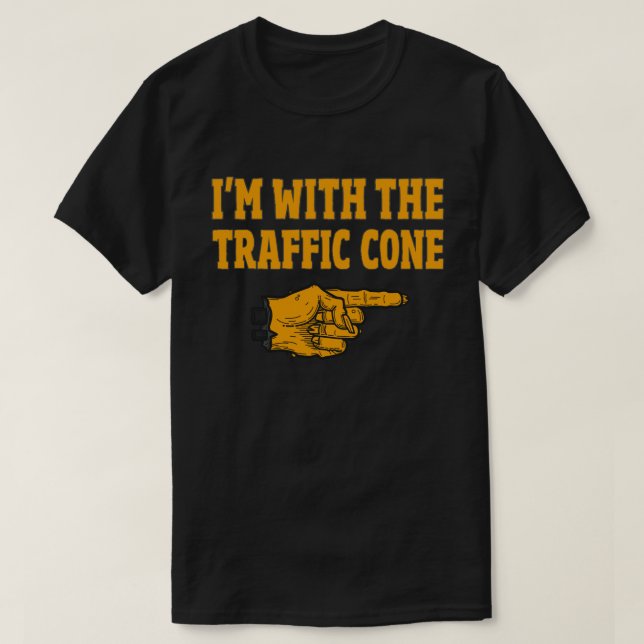Ich bin mit dem Traffic Cone Funny Couple Hallowee T-Shirt (Design vorne)