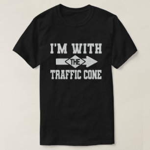 Ich bin mit dem Traffic Cone Funny Couple Hallowee T-Shirt