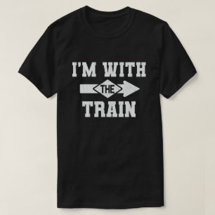 Ich bin mit dem Train-Funny-Halloween-Kostüm T-Shirt