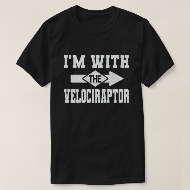 Ich bin mit dem Velociraptor Funny Couple Hallowee T-Shirt (Design vorne)
