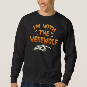 Ich bin mit dem Werwolf Halloween Couples Costume Sweatshirt