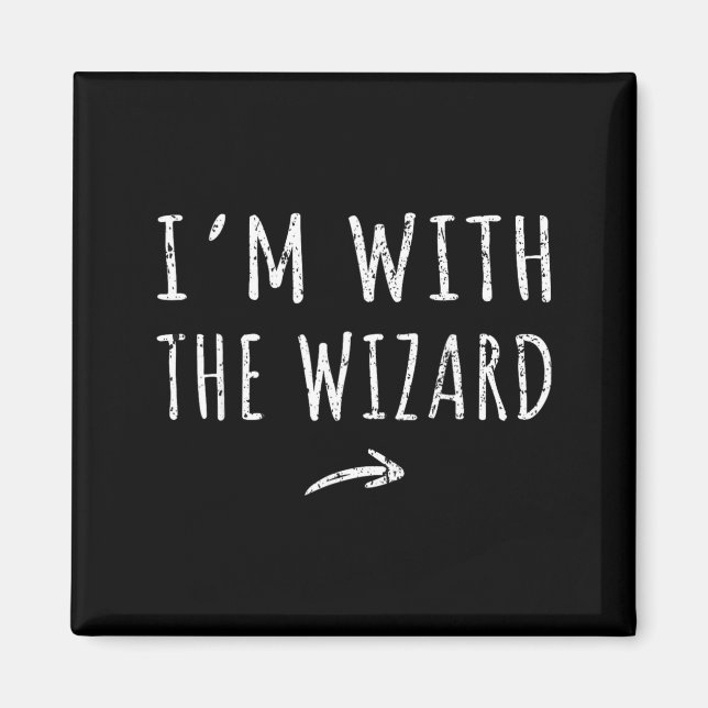 Ich bin mit dem Zauberer passendes faules Hallowee Magnet (Vorne)