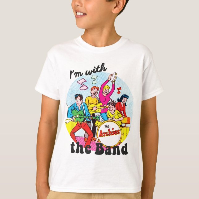Ich bin mit den Comicen der Band T-Shirt (Vorderseite)