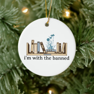 Ich bin mit den verbotenen Büchern lustig Keramik Ornament