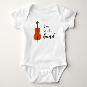 Ich bin mit der Band Cello Baby Bodysuit Strampler