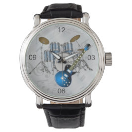 ICH BIN MIT DER BAND DRUM Lederuhr Armbanduhr